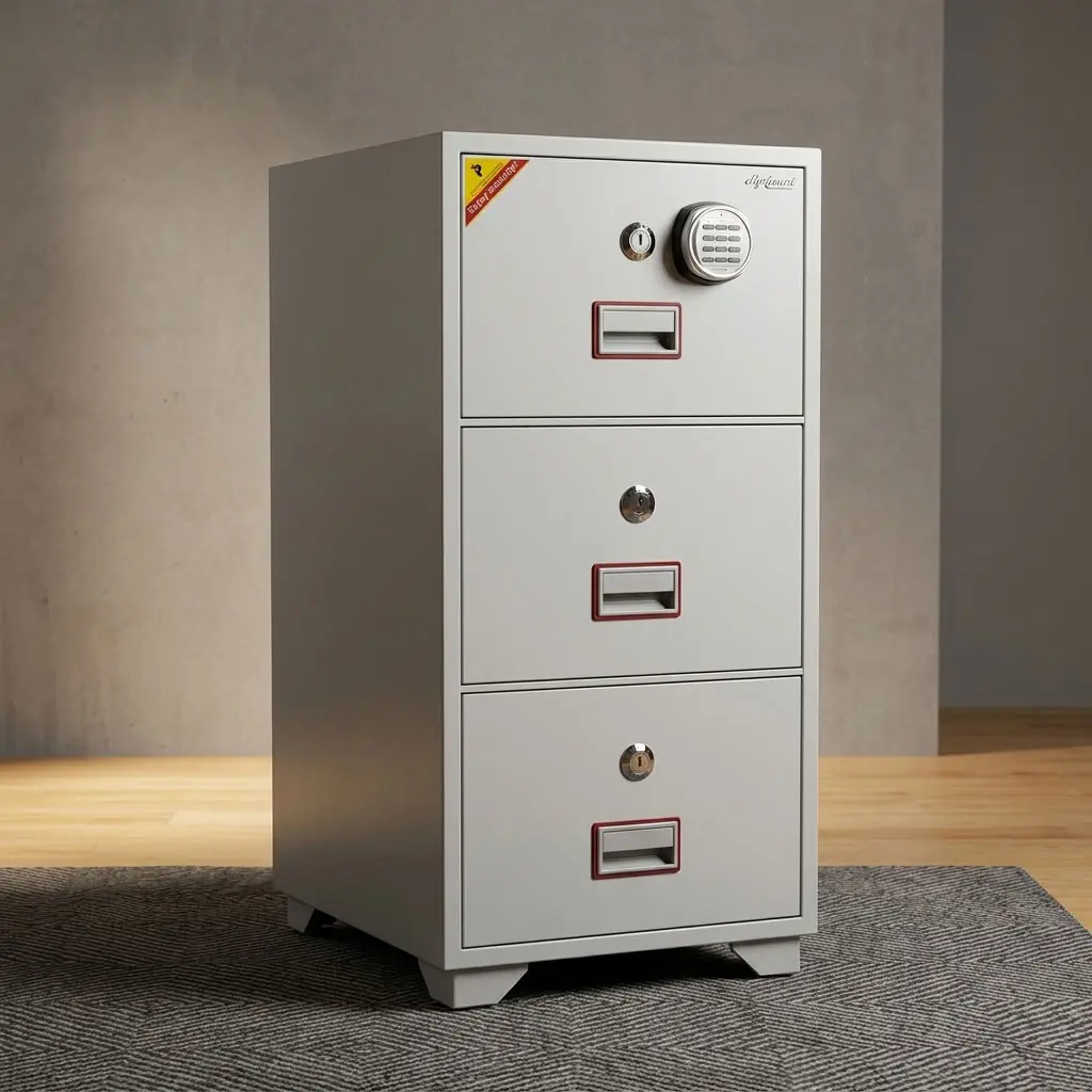 3-Drawer Fireproof Cabinet with Digital Combination Lock