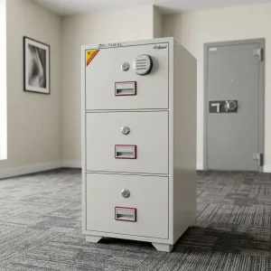 3-Drawer Fireproof Cabinet with Digital Combination Lock