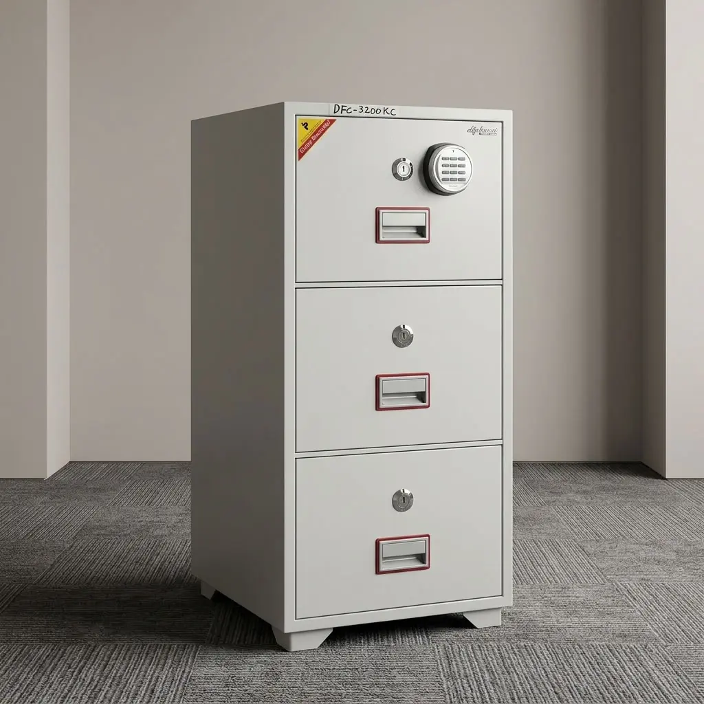 3-Drawer Fireproof Cabinet with Digital Combination Lock