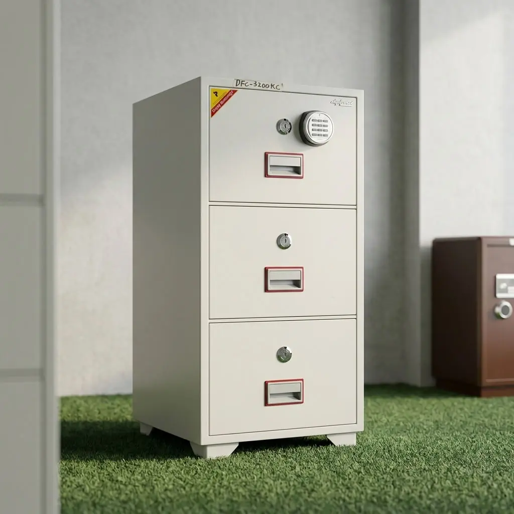 3-Drawer Fireproof Cabinet with Digital Combination Lock