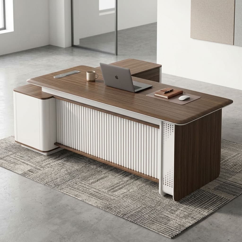 2M Director L-Shape Executive Desk for Sale in Kenya with Lockable Storage and Spacious Workspace