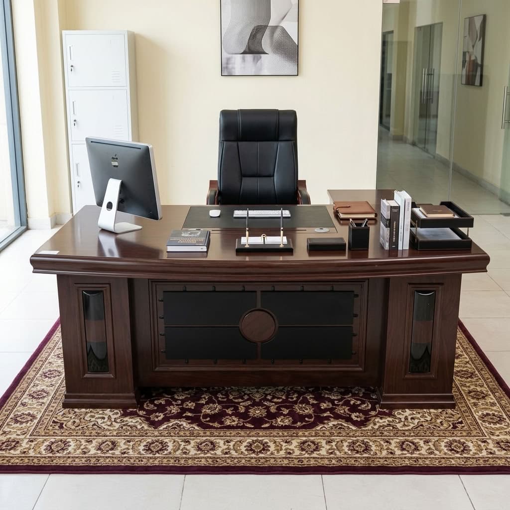 2m Classic Office Desk for Sale in Kenya with Spacious Executive Work Surface and Premium Wood Finish
