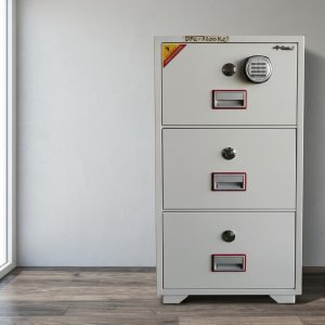 3 Drawer Fireproof Cabinet with digital electronic lock for secure office filing